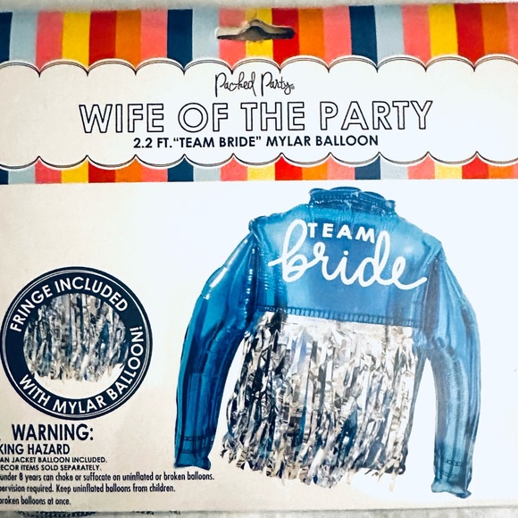 Team Bride Mylar Balloon 2.2 Ft - Picture 3 of 8